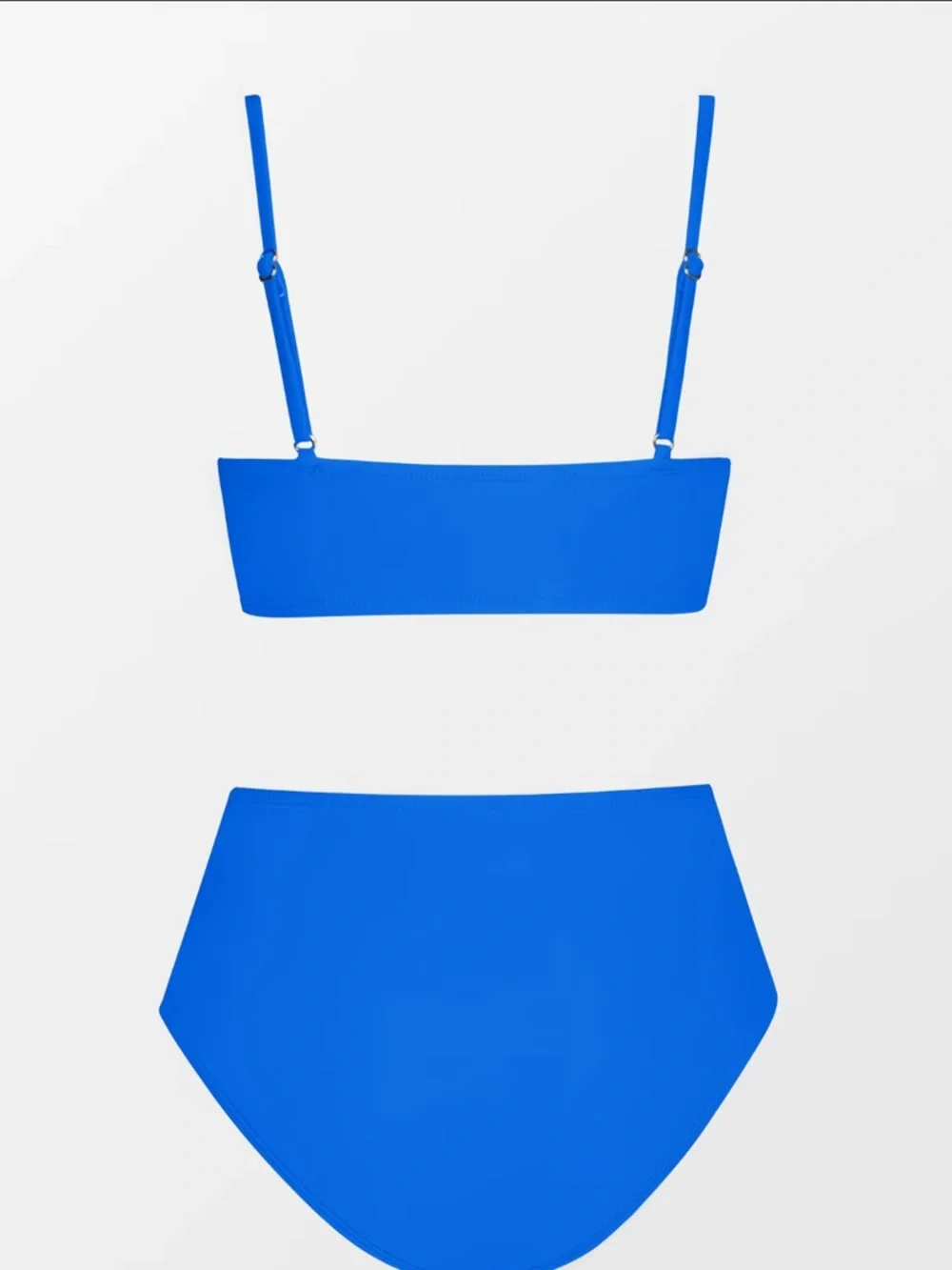 Brand New Cupshe Bright Blue Twist Front High-Waist Bikini Set